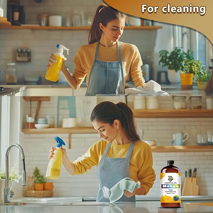 Mango Essential Oil - Mango Oils for Diffusers, Humidifiers, DIY Candles, Soap, Cleaning, Home, Office, Yoga, Massage, Gifts - 16 fl oz (480 ml) - GV77ZF
