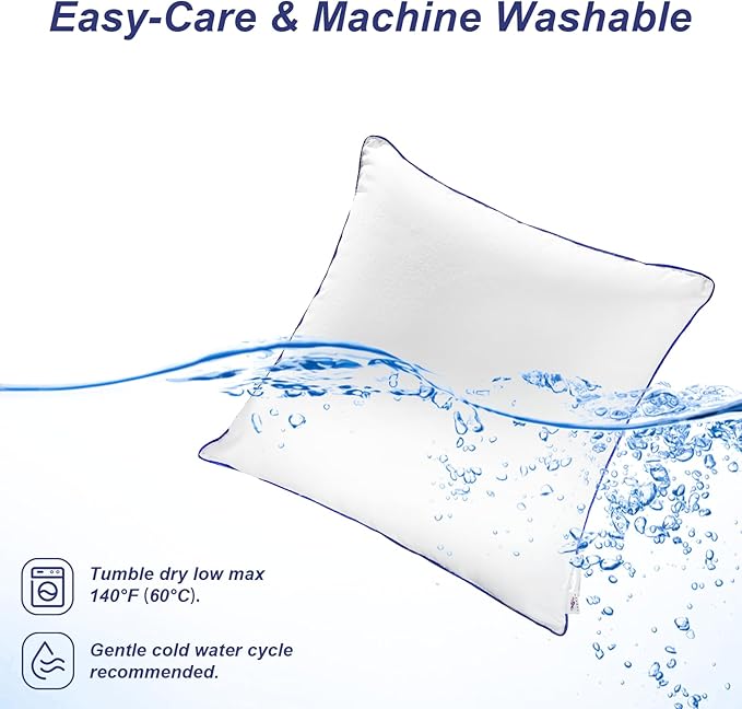 20x20 Pillow Inserts Set of 2 – Soft Hypoallergenic Square Pillow Inserts, Oeko-TEX Certified Virgin Down Alternative Filling, Machine Washable