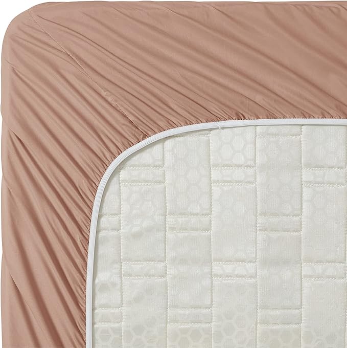 Clara Clark Bed Sheets, Premier 1800 Series 4 Piece Bed Sheet Set, Deep Pocket, Wrinkle, Fade, Stain Resistant, Luxury Soft Bedding Sheets & Pillowcases, Split King, Taupe Sand