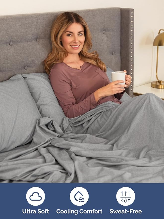 Extra Deep Twin Sheet Set - 3 Piece Breathable & Cooling Bed Sheets - Easily Fits 18 to 24 inch Mattress - Ultra Soft, Wrinkle & Fade Free w/ Extra Deep Pockets - Hotel Luxury Bedding - Heathered Grey