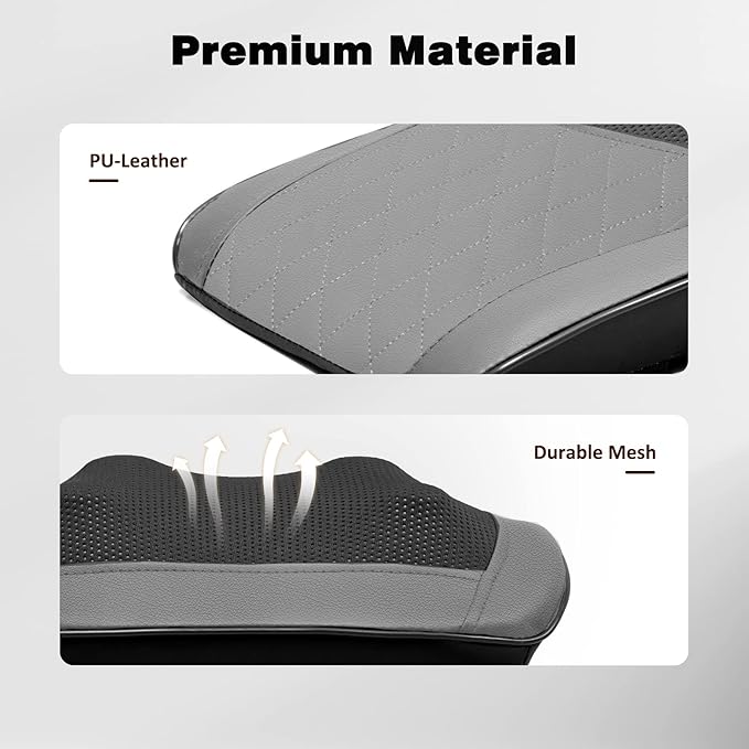 Boriwat Back Massager with Heat, 3D Kneading Massage Pillow for Back, Neck, Shoulder, Leg Pain Relief Deep Tissue, Gifts for Women Men Mom Dad(Dark Gray)