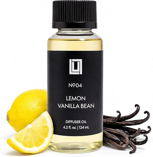 Aroma by Lulu - Lemon & Vanilla Bean - Luxury Fragrance Oil for Waterless Cold Air Diffusers - Aromatherapy Fragrance Oil Blend for The Home or Office