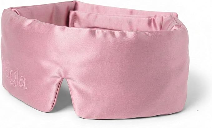 Nãgla. 30 Momme Mulberry Silk Sleep Mask - Luxury Eye Mask with Adjustable Strap, Breathable & Hypoallergenic, Oeko-TEX® Certified, Premium Gift Box (Pink)
