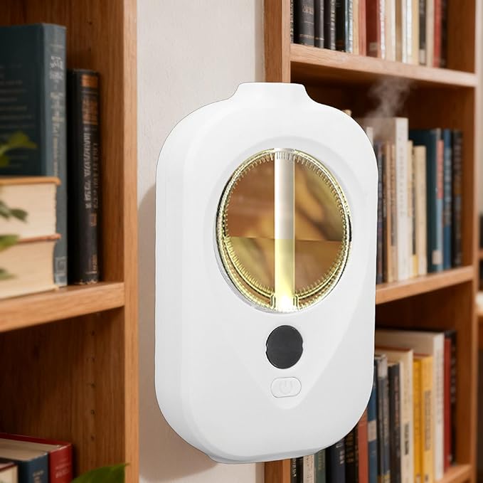 HURRISE Essential Oil Diffuser Quiet Automatic Fragrance Dispenser for Home Office Bedroom 50ml