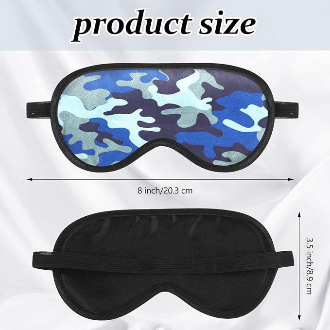 JenPen 6 Pieces Boys Sleep Mask Soft Sleeping Satin Eye Mask Comfortable Satin Material with Elastic Straps for Blocking Light for Men Women, 6 Styles
