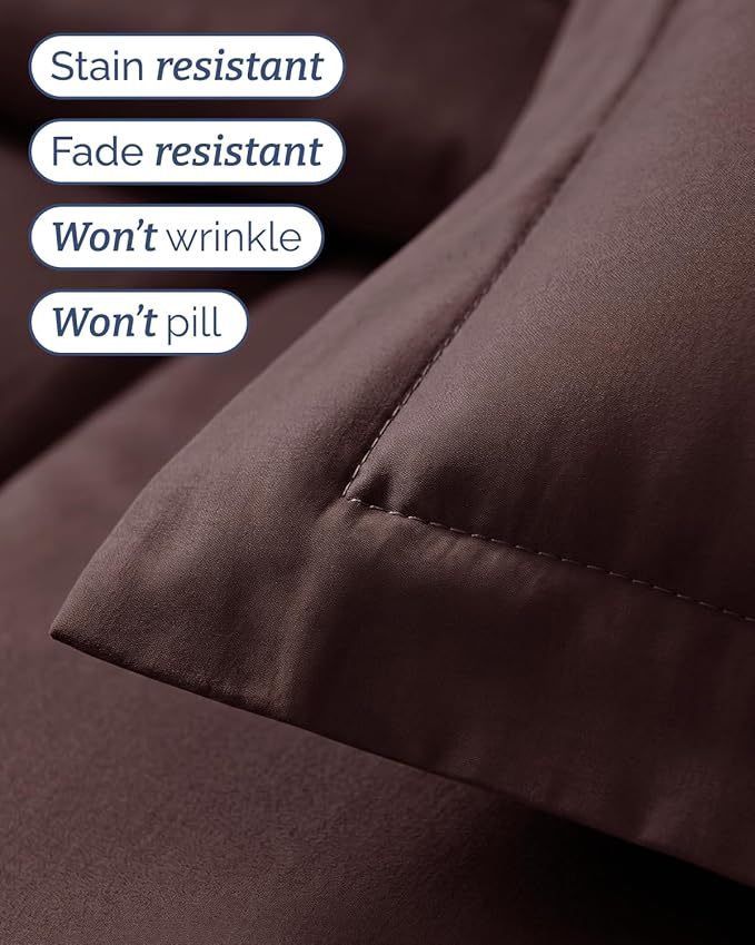 Twin Comforter Set - 5 Piece Bed in a Bag Twin Size Bed Set - Down Alternative Comforter, Flat Sheet, Fitted Sheet, Pillowcase & Sham for All Seasons - Ultra Soft, Comfy and Breathable - Brown/Beige