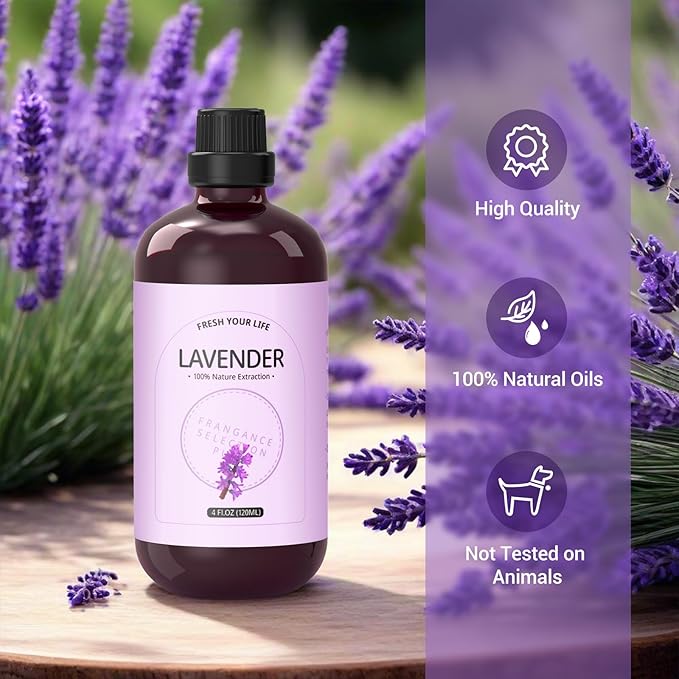 Waterless Essential Oil Diffuser with 120ML Pure Plant Essential Oil, 100ML Large Capacity Battery Operated Cordless Aromatherapy Diffuser with Timing & 3 Mist Levels car Diffuser 7 Colour Led Lights