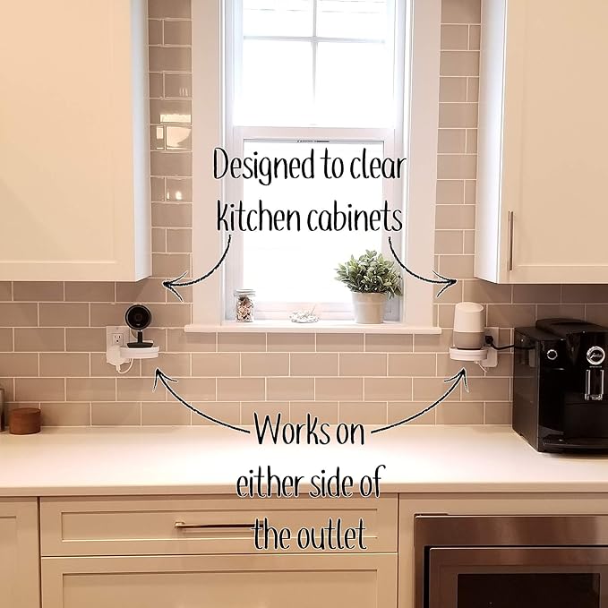 Mount Genie The Easy Outlet Shelf Works with All Outlets - 60 Second Install - Hidden Cord Cable Storage - Perfect Google Home Mount, Nest WiFi Mount, for Cameras, Voice Assistants, and More