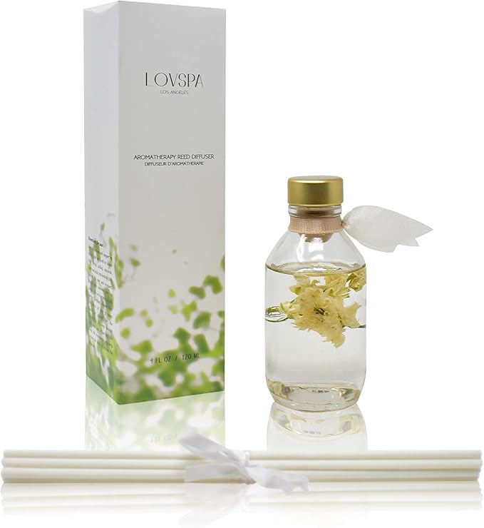 Reed Diffuser Set, Coconut Cabana Scented Oil Diffuser with Sticks, Home Fragrance Accessories for Bathroom Shelf Decor, Aroma Diffusers for Home or Office Desk, USA Made