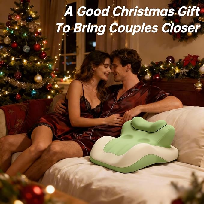 Butt Cushion for Couples - Memory Foam Support Pillow for Women, Sitting and Lying. Ideal for Waist, Neck, and Multi-Position Comfort at Home. Modern Simple Style Pillowcase (Green)