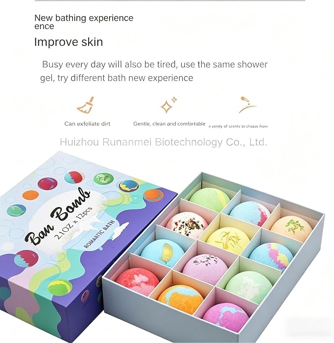 Bath Bubble Balls - Moisturizing Bath Foaming Set, 12 Pcs Skin Hydrating Bathing Supplies Pack, Relaxing Aromatherapy Spa Care Bombs, Home Shower Wellness Kit, Family Friends Self Care Gift Use