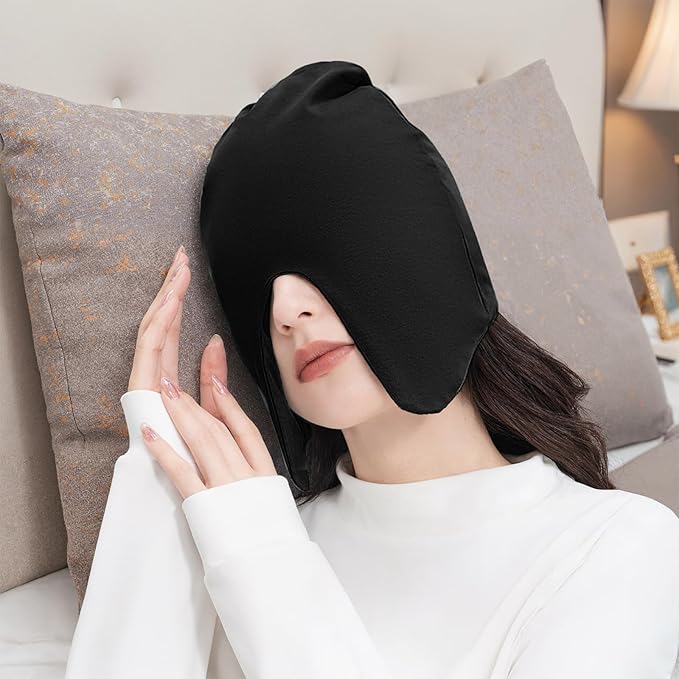 Light Blocking Sleep Mask Full Coverage Eye Cover One-Piece Elastic Blackout Sleep Hood Mask for Side Sleepers Travel Night Sleep
