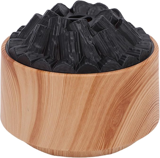 Zerodis Diffusers for Essential Oils Diffusers Powered Mini Humidifier with Mystical/Fantasy Effect Dual Mist Modes and Super Quiet Operation Under 35dB for Home Bedroom Office (Light Wood Grain)