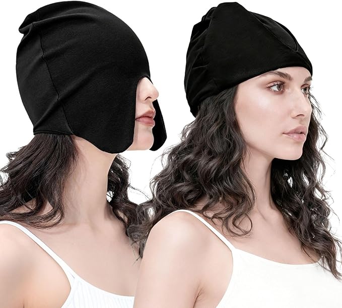 Light Blocking Sleep Mask Full Coverage Eye Cover One-Piece Elastic Blackout Sleep Hood Mask for Side Sleepers Travel Night Sleep