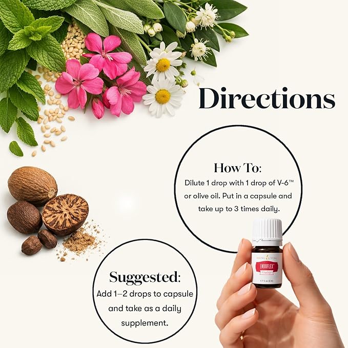 Young Living EndoFlex Essential Oil Blend | 5 ml | for Diffusers & Topical Use | Supports Balance & Vitality | Premium, Sustainably Sourced Essential Oils