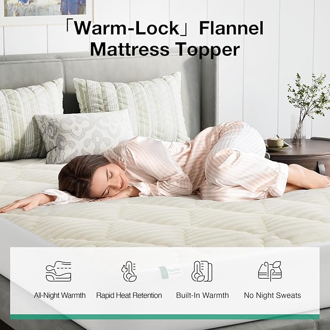 Novilla Fleece Mattress Topper Twin XL, Warm Sherpa Mattress Pad, Cloud-Like Soft Bed Cover for Winter, Deep Pocket fits up to 21", Machine Washable