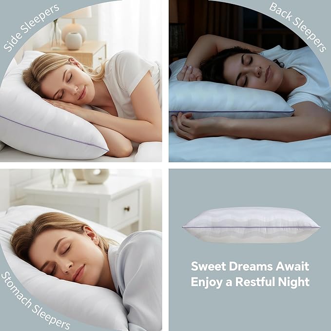Dreamara King Pillow 1 Pack - Hotel Collection Bed Pillow with Down Alternative Fill, Soft & Supportive for Side, Stomach & Back Sleepers, Fully Machine Washable & Adjustable Loft Design