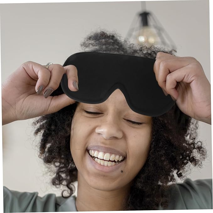 Eye Mask Comfortable Design for Total Light Blockage Adjustable and Breathable Night Eyeshade for Travel Office and Napping for Light Sensitivity