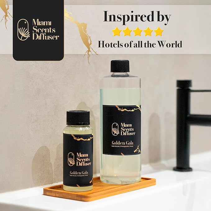Gala Crush Essential Oil Refill Luxury Hotel Inspired - Long Lasting Aroma for Home & Commercial Diffuser, 120ml Fresh Blend of White Wood Pomegrante Peony, Scent for Office Spa Wellness Aromatherapy
