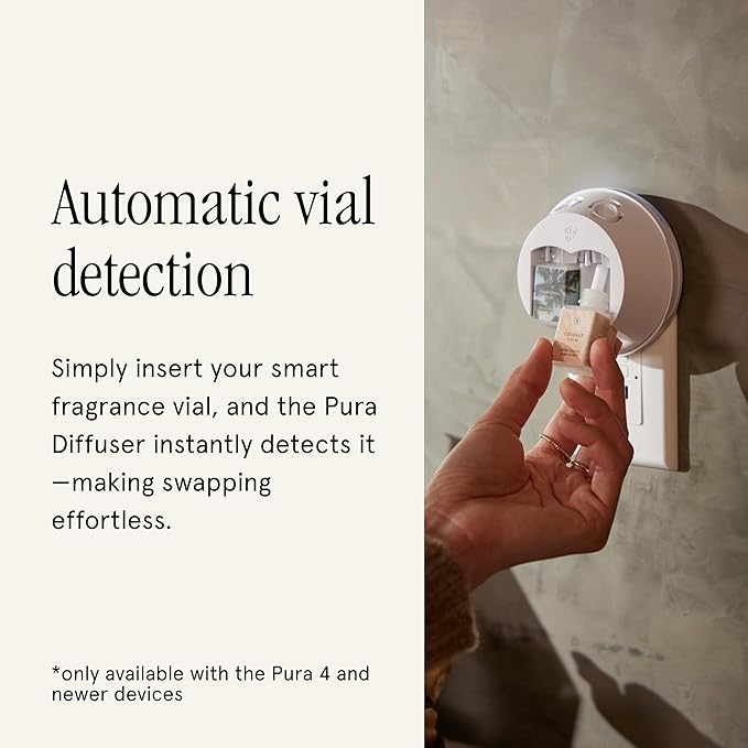 Pura and Simpatico - Refills for Smart Home Fragrance Diffusers - Clean and Safe Scents for Home - Long Lasting, up to 120 Hours of Premium Scent - 2 Pack - White Flower