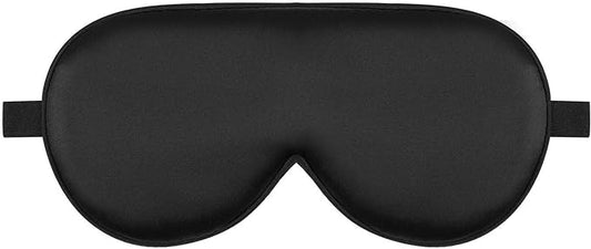 Alaska Bear Mulberry Silk Sleep Mask Cool Super Smooth Eye Cover Genuine Organic Silk for Sensitive Skin, Soft Filling, Lightweight Eye Shades for Sleeping (Original Black, Flat)