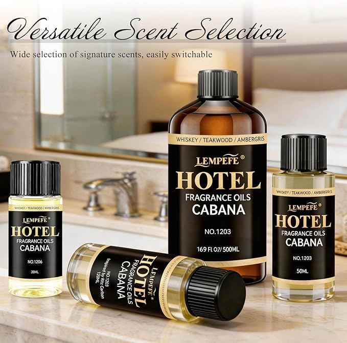 Luxury Hotel Scent Aroma Oil 500 mL (16.9 fl oz), Inspired 5 Star Hotel Fragrance Oil for Diffuser, Long Lasting Calming Aromatherapy Oil