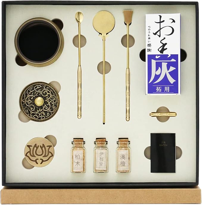 Incense Burner Kit, Incense Burner & Incense Powder Burner for DIY Incense Making Kit, Home Fragrance Holder for Aromatherapy, Meditation, Yoga(Carp Cover)