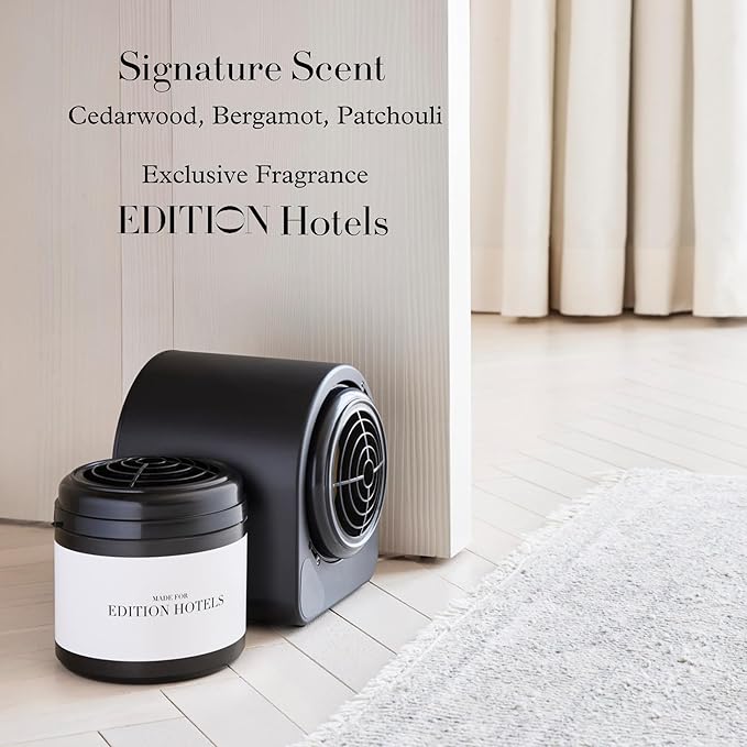 EDITION Hotel Scent Diffuser Set | Waterless Scent Machine and Cartridge | Adjustable Intensity & Timer | Signature Hotel Fragrance | Black Tea, Sicilian Bergamot, and Cedarwood | Up to 300 Hours