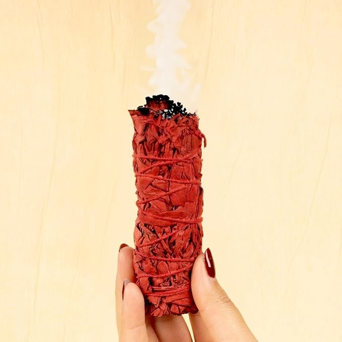Wish Well Sage Smudge Kit - 3 Dragons Blood Sage Sticks, 2 Palo Santo Sticks, Abalone Shell, Stand, Feather, 7 Chakra Stones & Crystal Bracelet ~ Sage Incense Sticks for Cleansing House & Meditation