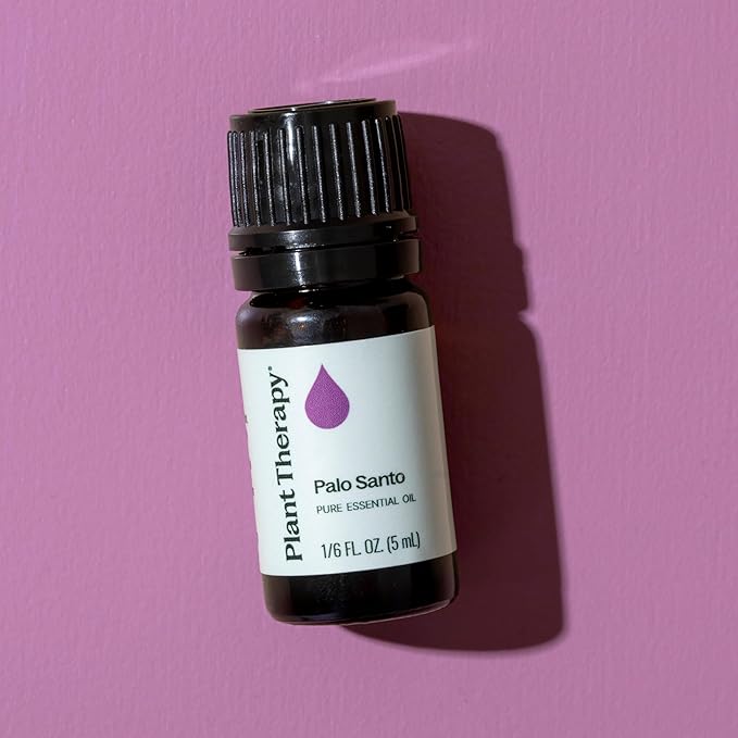 Plant Therapy Palo Santo Essential Oil 5 mL (1/6 oz), 100% Pure, Undiluted, Natural Calming Aromatherapy, Tension Headache, Pain Support