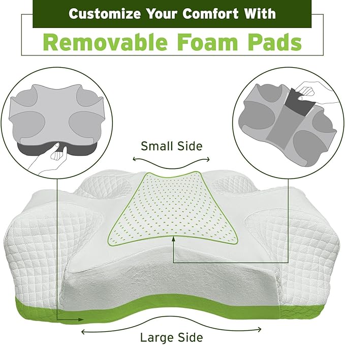 EnduriMed CPAP Pillow for Side Sleeping - Adjustable Memory Foam CPAP Pillows for Side & Back Sleepers - Eligible for Better Sleep with CPAP Machine