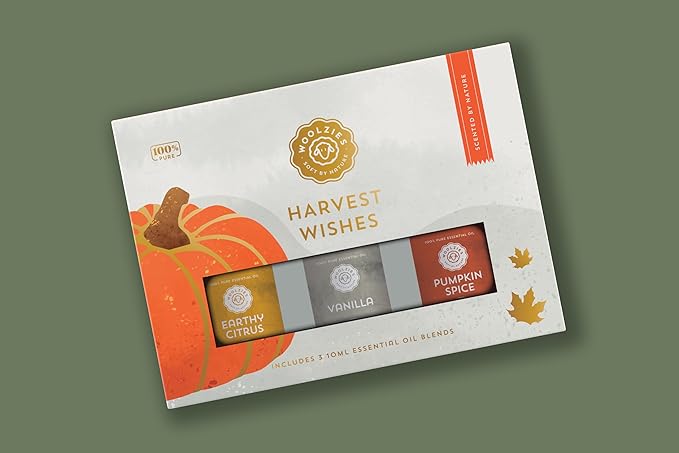Harvest Autumn Essential Oil Set | Cozy Fall Aromatherapy Blends | Perfect for Diffusers and Seasonal Relaxation (Set, Harvest Wishes)