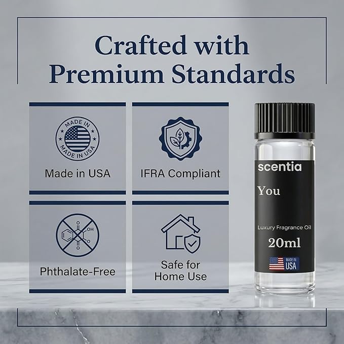 Scentia You Fresh Fragrance Oil for Diffusers – Clean Citrus & Eucalyptus Home Scent with Pine, Jasmine & Sandalwood – Aromatic Diffuser Oil for Ultrasonic, Cold Air & Diffusers – 20 ml (0.67 fl oz)