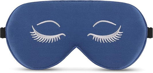 ALASKA BEAR Mulberry Silk Sleep Mask Luxury Cool and Lustrous Eye Cover for Sleeping, Embroidery Gift Ready Packaging, Limited (Original Version Flat)