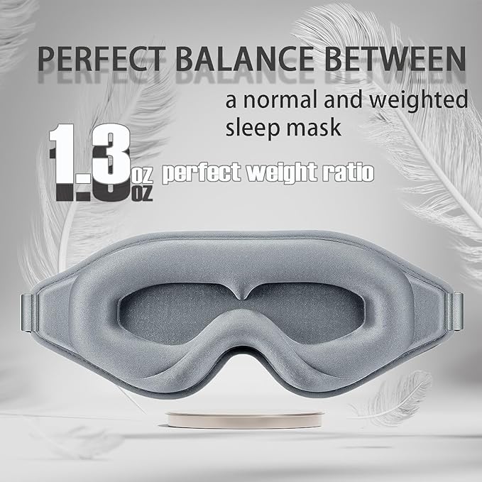 Eye Mask for Lash Extensions, Gray Sleep Mask for Lash Extensions for Women Men, 3D Contoured Lash Extension Sleep Mask, Lash Protector Breathable Soft Shade Cover for Travel Yoga Nap