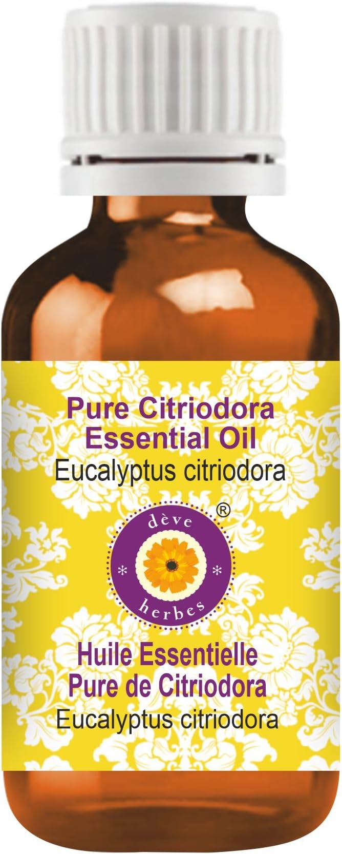 Deve Herbes Pure Citriodora Essential Oil (Eucalyptus citriodora) Steam Distilled 30ml (1 oz)