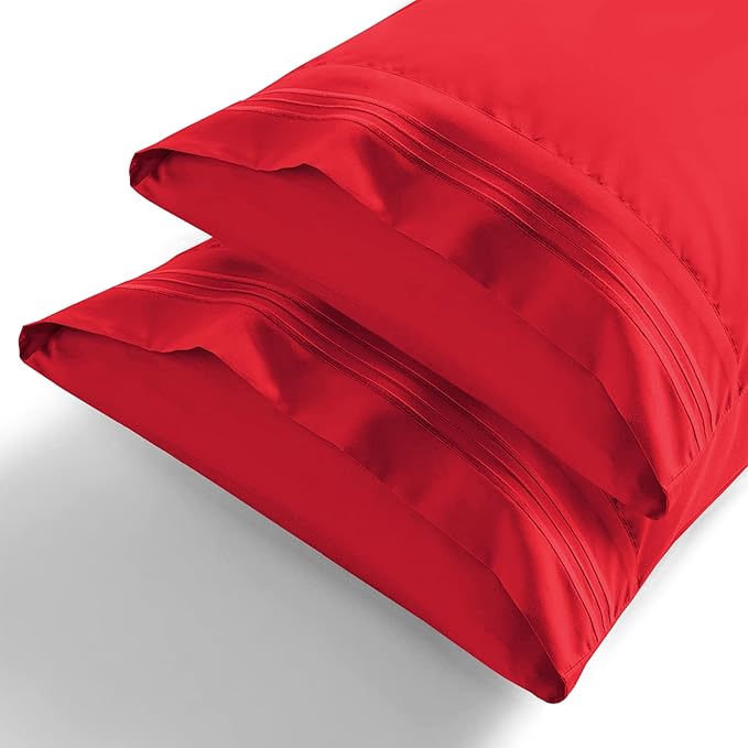 Elegant Comfort Premium Hotel Quality 2-Piece Pillowcase Set, Luxury & Softest 1500 Thread Count Egyptian Quality Bedding Pillowcases, Wrinkle and Fade Resistant