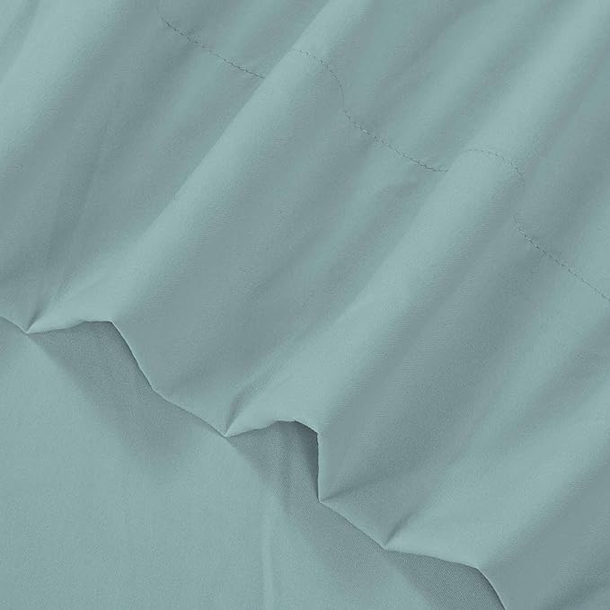Royale Linens 6 Piece King Sheets Set - Soft Brushed 1800 Microfiber Bedding - 1 Fitted and 1 Flat Sheet, 4 Pillow cases - Wrinkle Free & Fade Resistant - Hotel Luxury Bed Sheets Set (Turquoise, King)