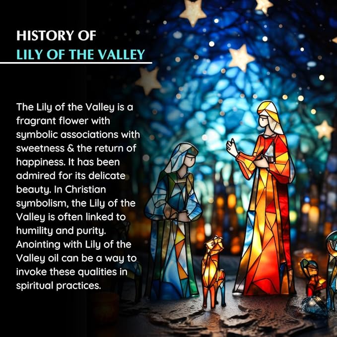 Lily of The Valley Anointing Oil 9ml (0.3 fl oz.)| Blessings from The Holy Lands | Blessed Olive Oil from Jerusalem with Biblical Spices | Natural Ingredients | Holy Oils for Prayer and Protection