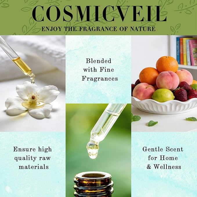 Coffee Essential Oil Coffee Oil for Aroma Diffuser,Humidifier,Home Fragrance,Cleaning,Body Care,Massage,Yoga,DIY Candle,DIY Soap CosmicVeil（Coffee，4 Fl Oz (Pack of 1)）