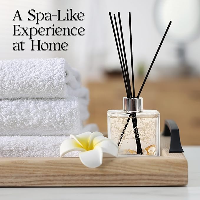 Ocean Sea Salt Reed Diffuser for Home - 120ml Long-Lasting Essential Oil Aroma, Magic Scent Diffuser for Bedroom, Bathroom, or Living Room Decor