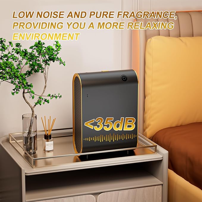 Wankeer Smart Scent Air Machine for Home, 1500 Sq. Ft Hotel Collection Diffuser with Cold Air Tech, Whole House Fragrance & Low Noise, Bluetooth Scent Air Diffuser for Home, Hotel, Office, Spa(Black)