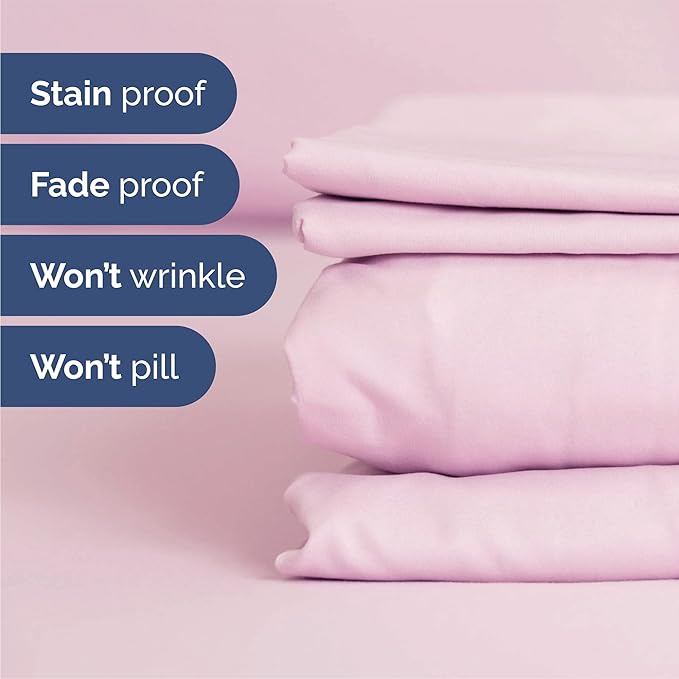 Queen 6 Piece Sheet Set - Comfy Breathable & Cooling - Hotel Luxury Bedding for Women, Men, Kids, Teens & Children - 1 Flat & 1 Fitted Sheet & 4 Pillowcases w/ Deep Pockets - Wrinkle Free - Light Pink