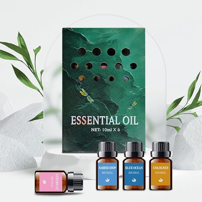 Essential Oil Refill Set for Aromatherapy Diffuser, Mix Scent Fragrance Oil