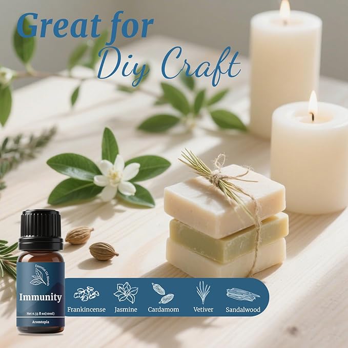 Essential Oil Blends, Aromtopia Essential Oils for Diffusers for Home, Well-being Diffuser Oil Kit- 6x10ml, Relax, Happy, Calm Mind, Sweet Dream and More, for Aromatherapy, Soap Candle Making, Massage