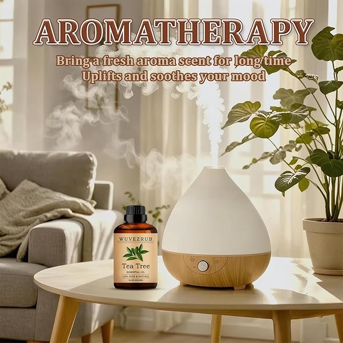 Tea Tree Essential Oil 240ML - 100% Pure and Natural Oils for Aromatherapy Diffuser - 8 Fl Oz/Tea Tree