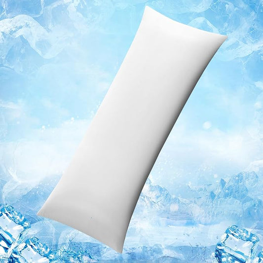 Avolare Cooling Body Pillow Cases 1 Pack,Arc-Chill 3.0 Cooling Body Pillow Cover for Hot Sleepers with Zipper(Q-Max>0.5), Soft Silky 20" x 54" Summer Long Pillow Cases for Hair and Skin- White
