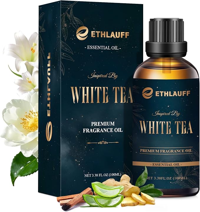 Hotel Diffuser Oil, Fragrance Oil, White Tea Diffuser Oil 3.38 Fl Oz | 100 mL, Essential Oil for Waterless Diffuser
