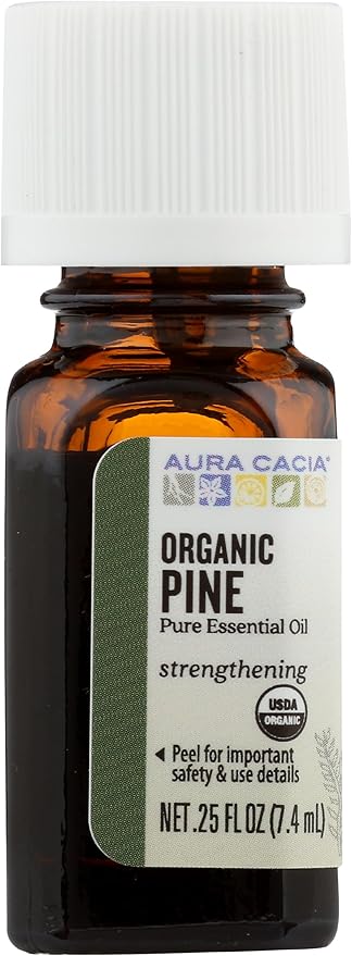 AURA CACIA Organic Pine Essential Oil, 0.25 FZ