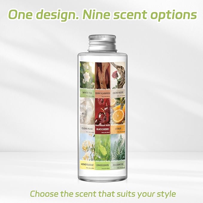 SCENTORINI Reed Diffuser Oil Refill, Fresh Cut Grass Essential Oil 6.76 Fl Oz, Natural Long Lasting Aromatherapy Fragrance Oil for Home Bedroom Bathroom Office Spa Air Freshener Home Decor